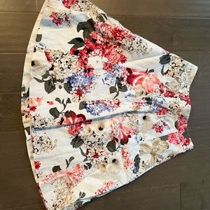 White House black market floral skirt